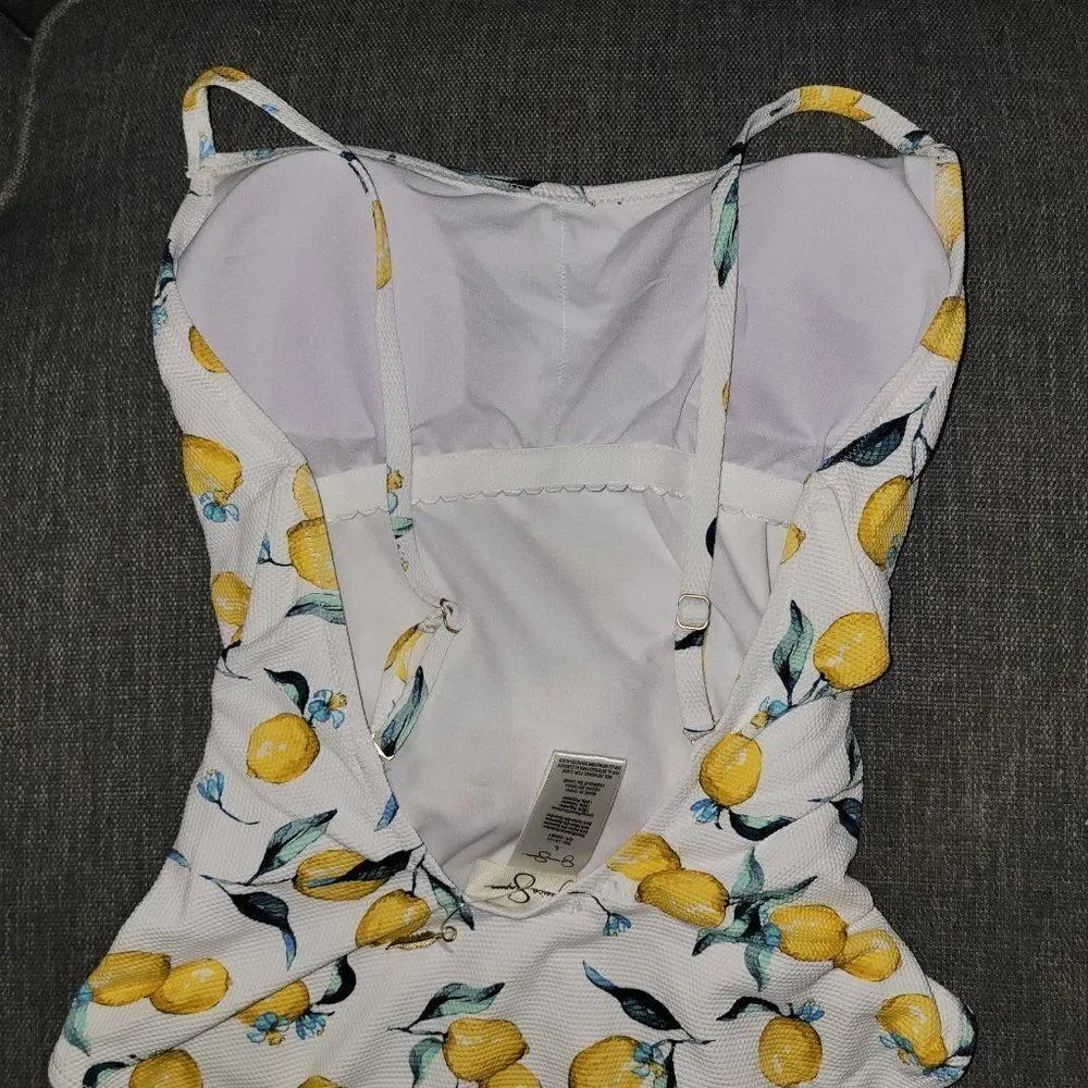 Jessica Simpson Women's Nice Lemons Printed Tie-Waist One-Piece Swimsuit…